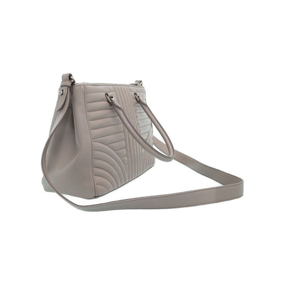 Prada Diagramme quilted calfskin leather tote bag beige Gray 2way - Picture 2 of 9